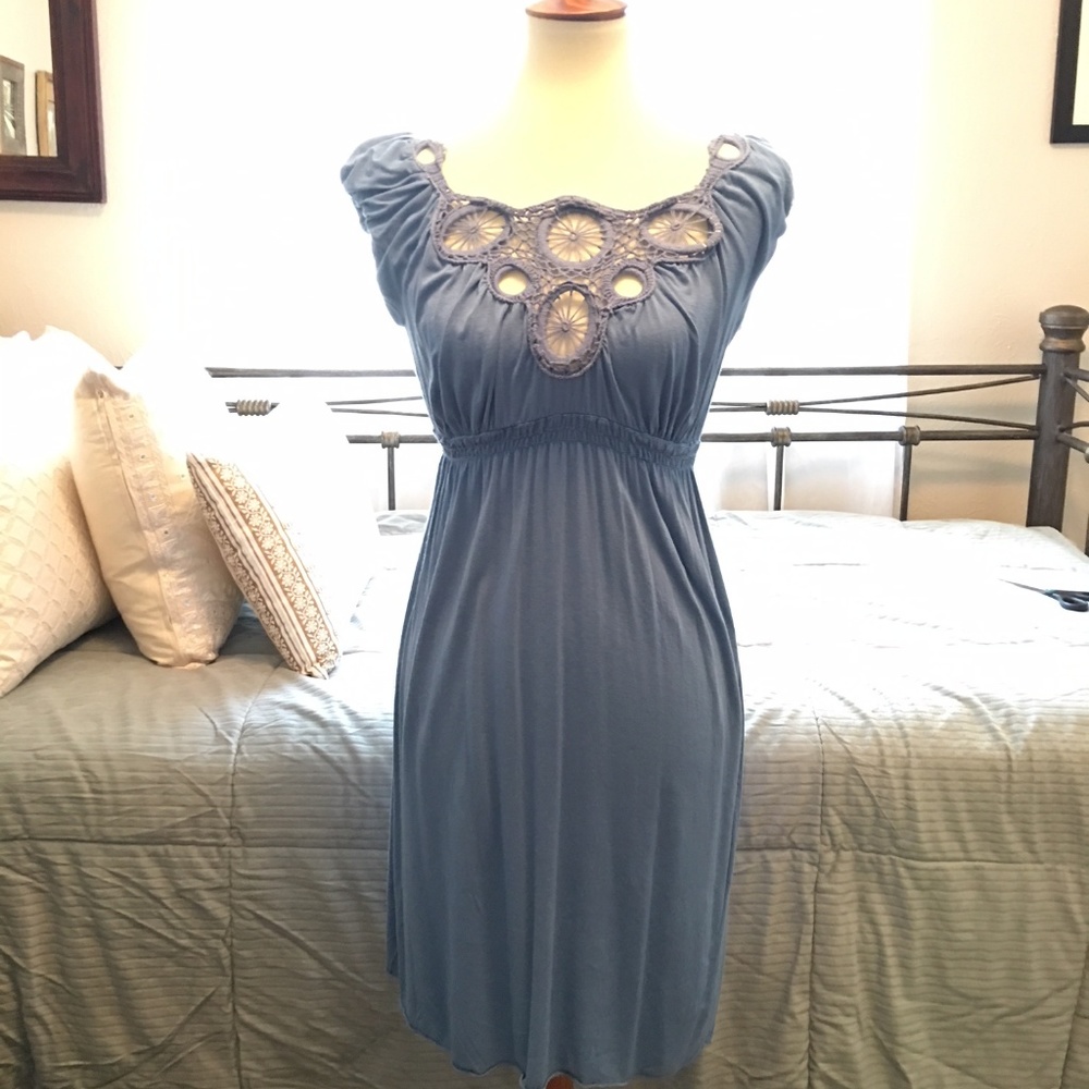 Beautiful Blue Empire Waist Max Studio Dress